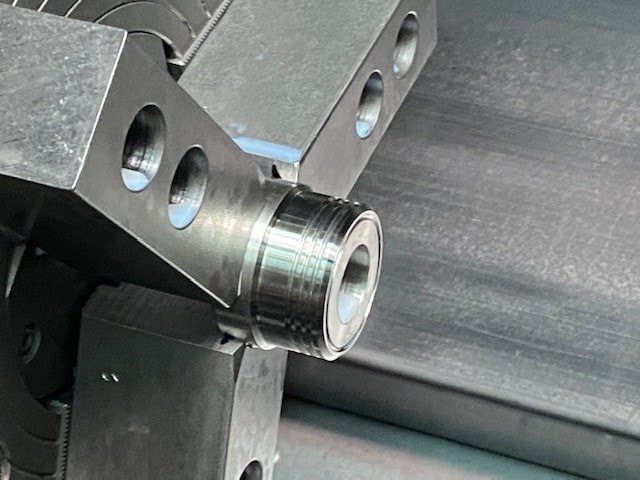 Post weld machining of critical bore dimension on a carbon steel pressure vessel. 