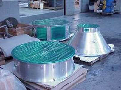 Combination hog-out/welded chambers machined from forgings.