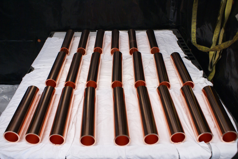 Precision drilled, bored, turned, heat treated and polished OFHC copper tubes are used for tightly calibrated experiments.  Meyer Tool has manufactured and inspected production runs of these dead soft high copper tubes to very tight straightness, runout, surface finish and dimensional tolerances.
