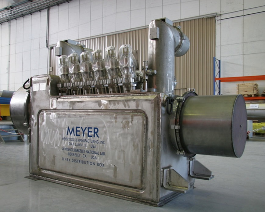 Meyer Tool custom cryogenic distribution box for Large Hadron Collider at CERN